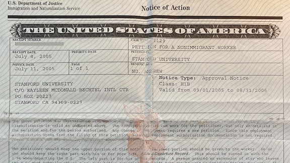 US Notice of Action