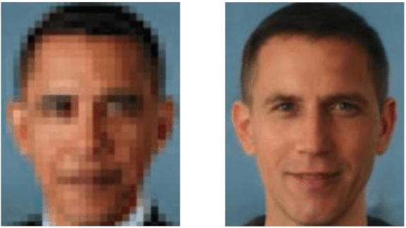 Examples of high-resolution versions of low-resolution images.