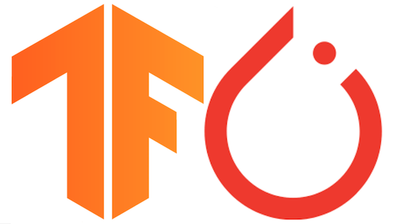 Tensorflow and Pytorch logos