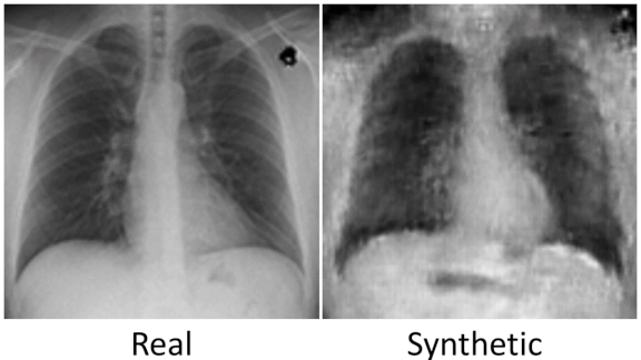 Contrast between real and real and synthetic datasets