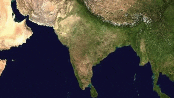 Scale of justice symbol over a map of India