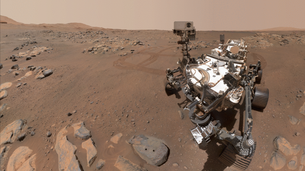 A selfie taken by NASA's Perseverance Mars rover. 