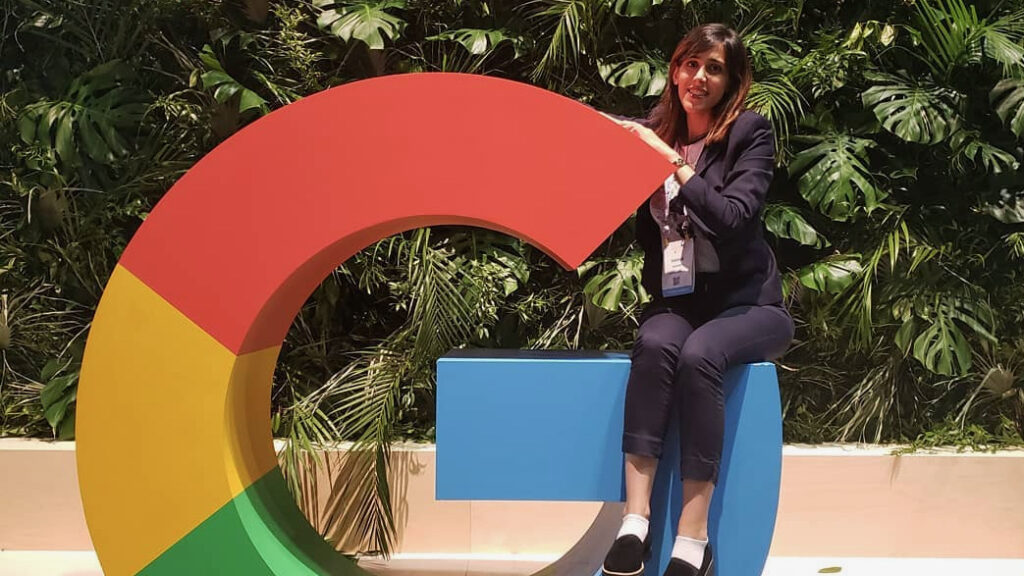 Data scientist Sahar Nasiri at the Google headquarters. 